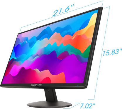 24-Inch FHD LED Gaming Monitor 2X HDMI VGA 75Hz Build-In Speakers, Machine Black