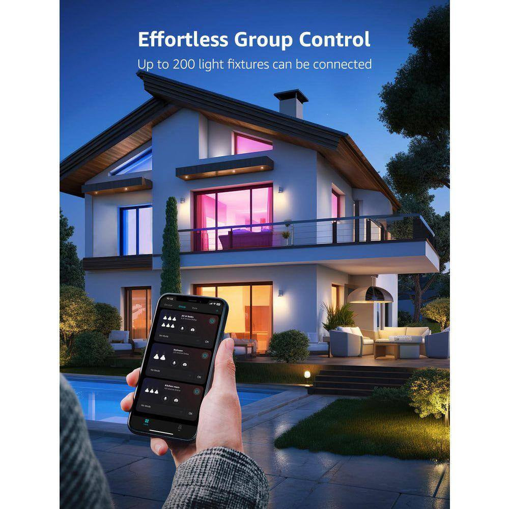 60-Watt Equivalent AI Smart BR30 Color Changing Flood LED Light Bulb with Voice Control Powered by  (4-Bulb)